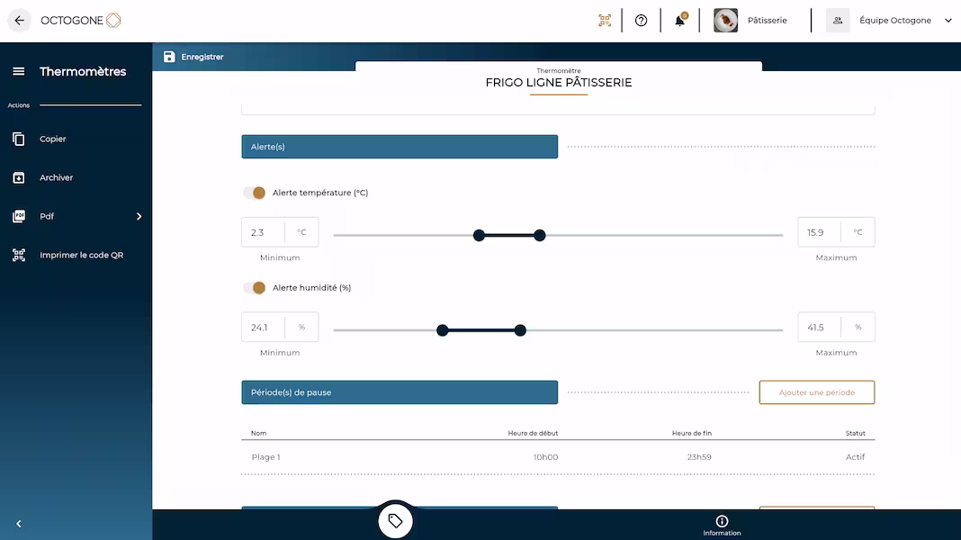 Alertes température intelligentes